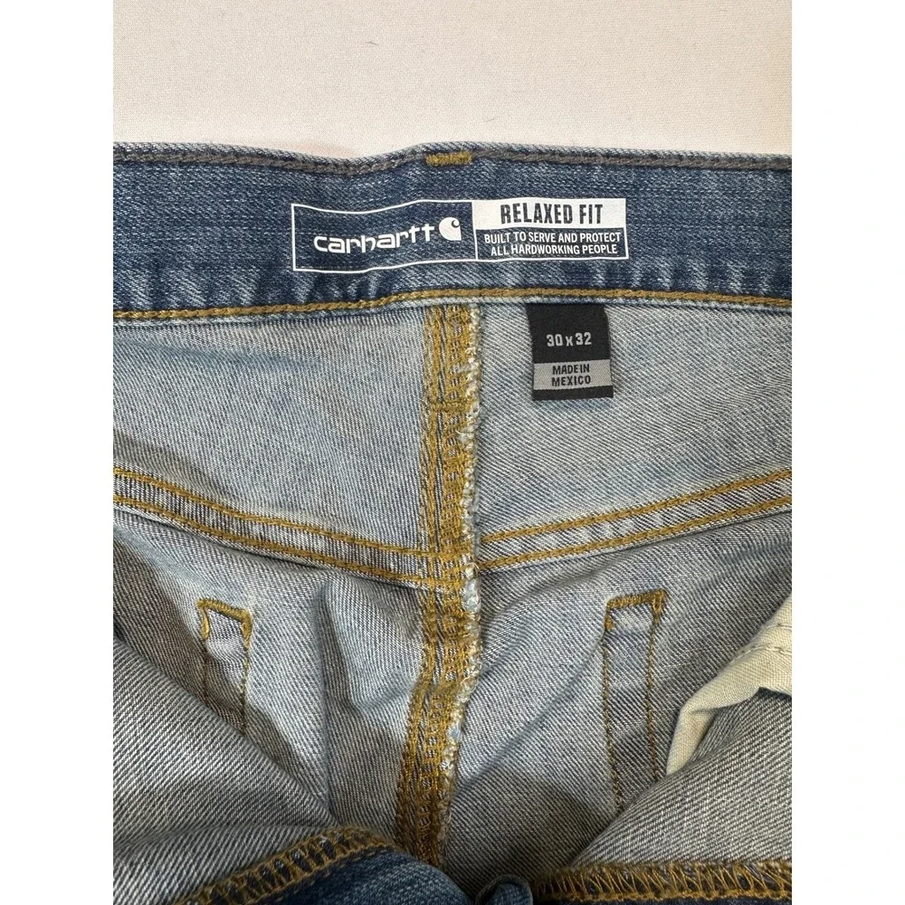 Carhartt Mens Rugged Flex Straight Jeans 102804 NWT 30x32 Blue BD2804-M